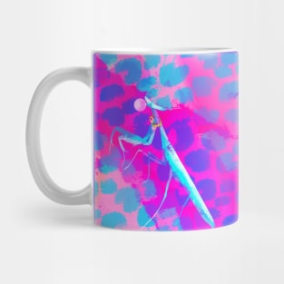 Bubblegum Praying Mantis | Cheetah Print (Blue/Pink) Mug